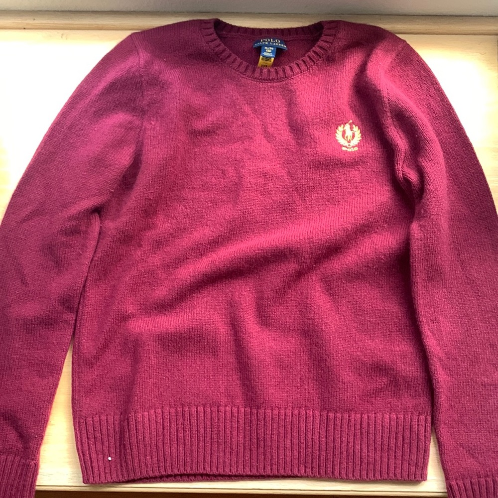 Maroon Ralph Lauren Sweater Cashmere/Cotton Blend